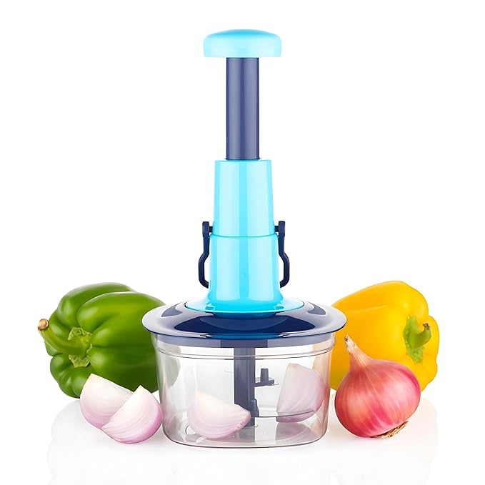 Hand-press vegetable and fruit chopper pack of 18